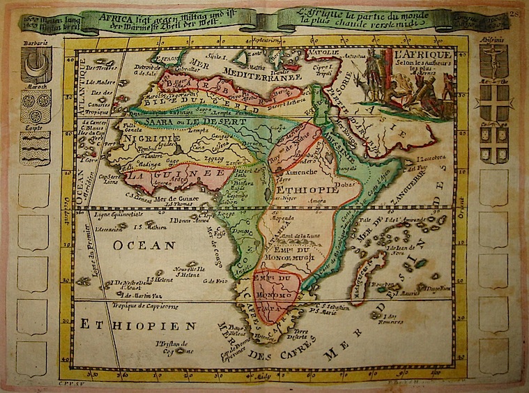 Baeck Elias (1679-1747) L'Afrique la partie du monde la plus chaude vers le midi 1748 Augsburg 